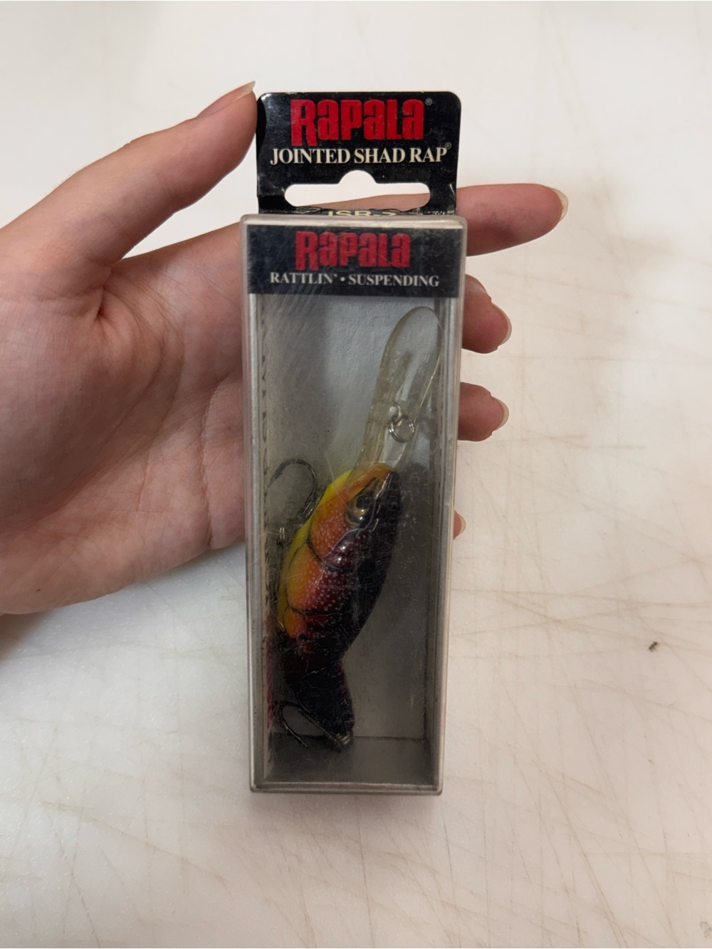 Vintage Rattlin' Rapala JSR-7 RFOW Redfire Crawdad Sinking 7cm